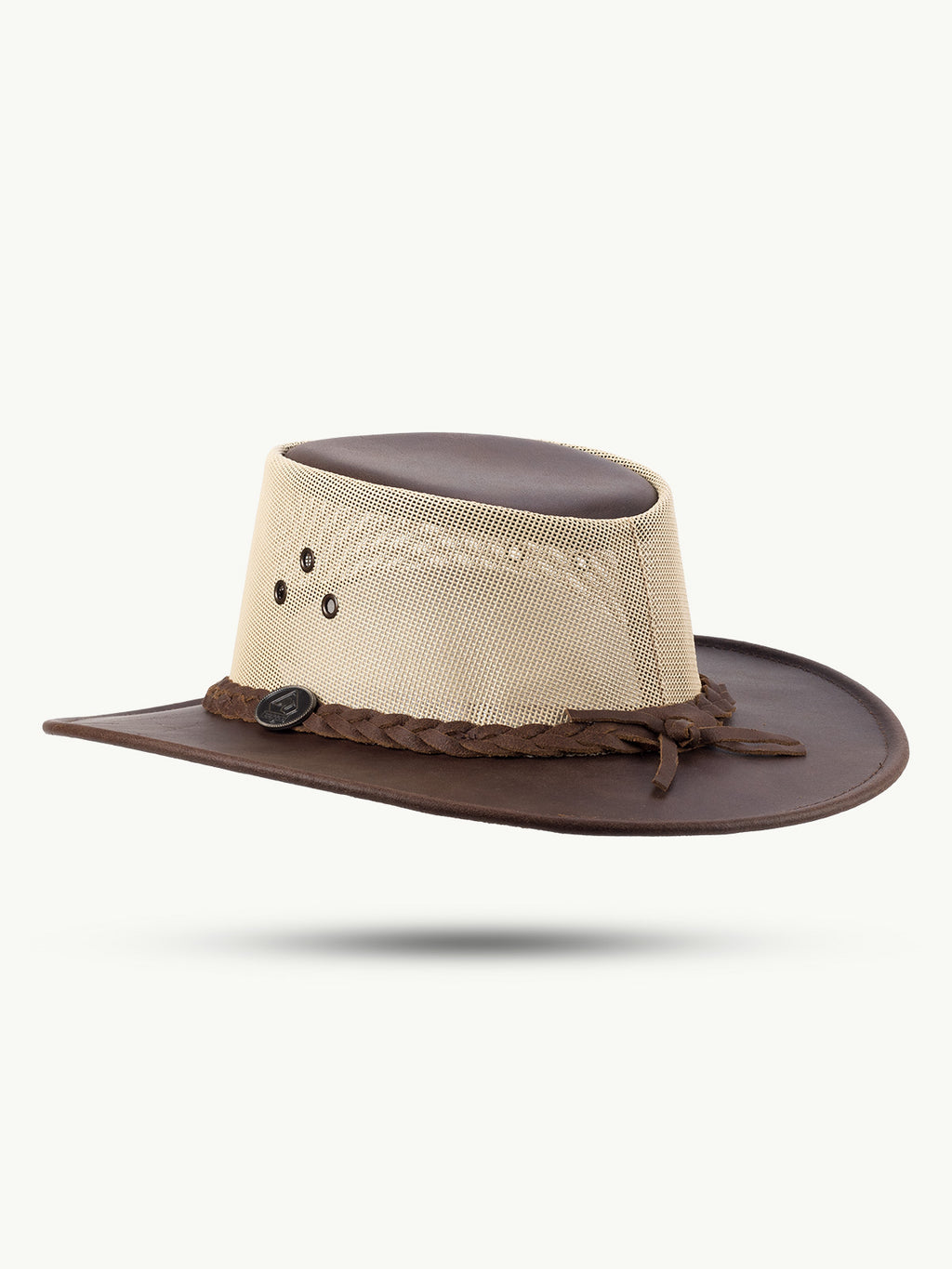 SCIPPIS DARWIN Sommerhut Braun – aus Echtleder