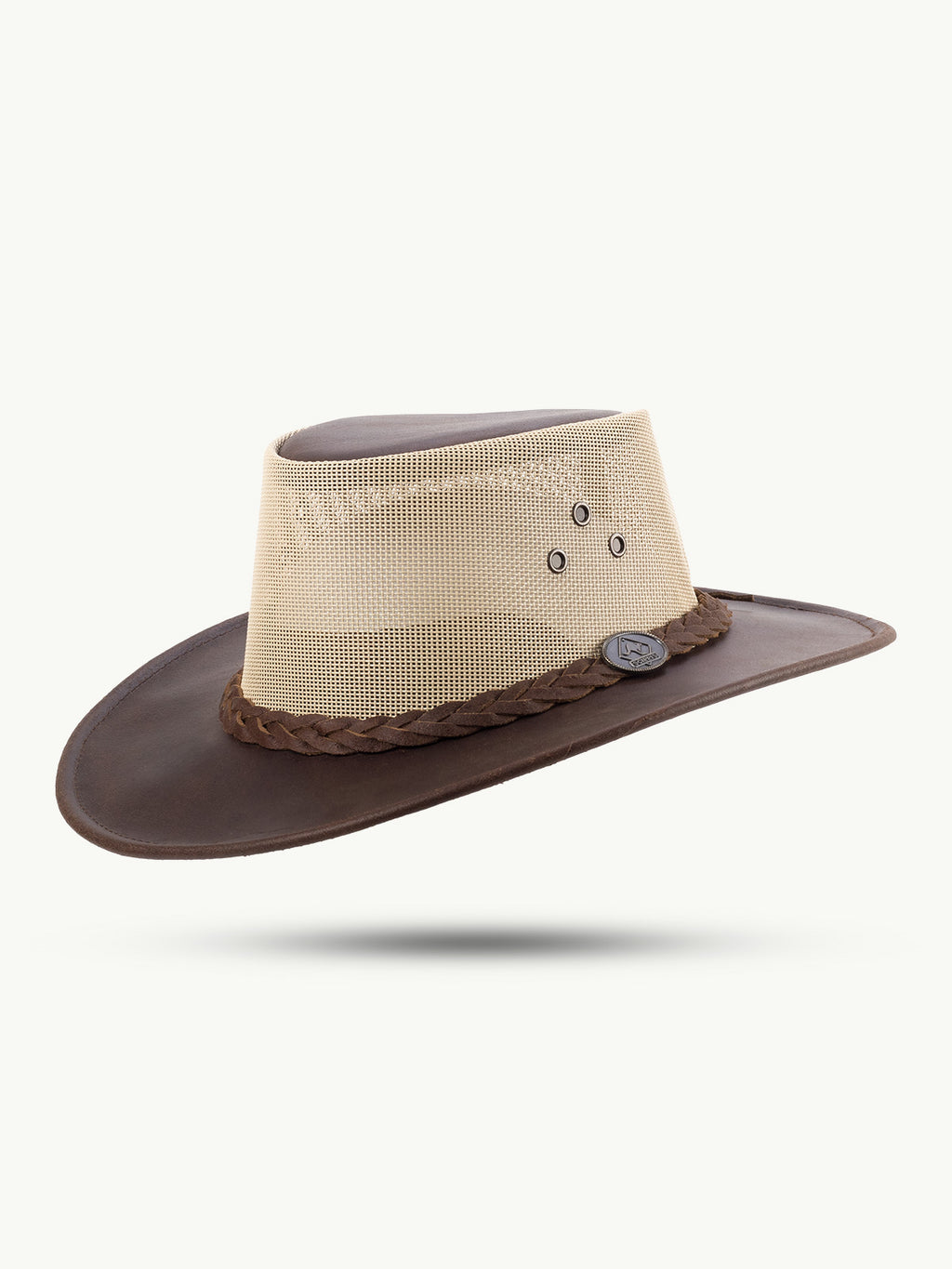 SCIPPIS DARWIN Sommerhut Braun – aus Echtleder